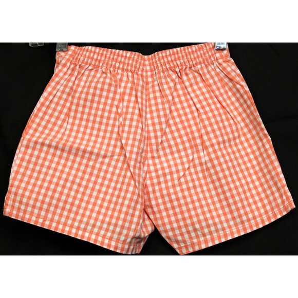 2006 Gymboree Freshly Picked Shorts Gingham Orange sz 7 NEW Pockets Lace - Picture 4 of 5